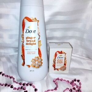 Dove Ginger Bread Delight Body Wash - White & Brown With Free Soap